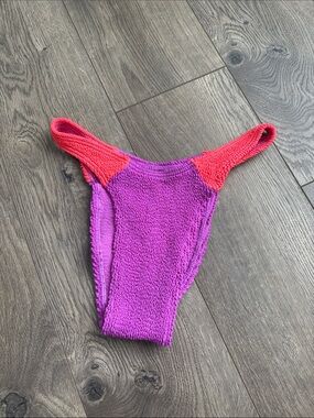 bond-eye Purple Swim Bottom with Pink Detail